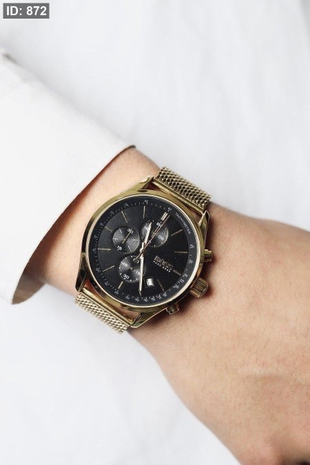 boss watch - gold - black