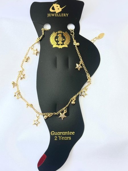 خلخال ذهبي بنجوم