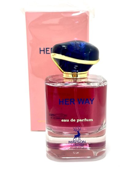 عطر "HER WAY" من ماركة "Mayson Legend". وهو بديل لعطر "My Way" من جورجيو أرماني.