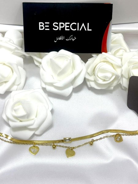 اسوارة ذهبية انيقة مزدوجة