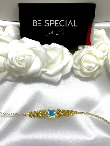 اسوارة ذهب روسي بتصميم اوراق انيقة