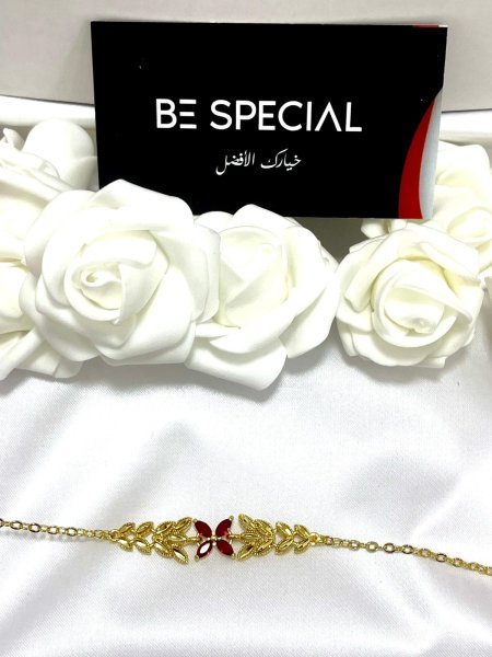 اسوارة ذهب روسي بتصميم اوراق انيقة