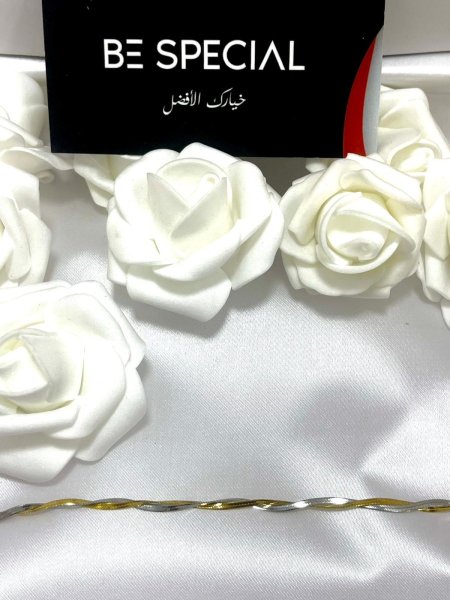 اسوارة راقية مزدوجة مكس ذهبي وفضي